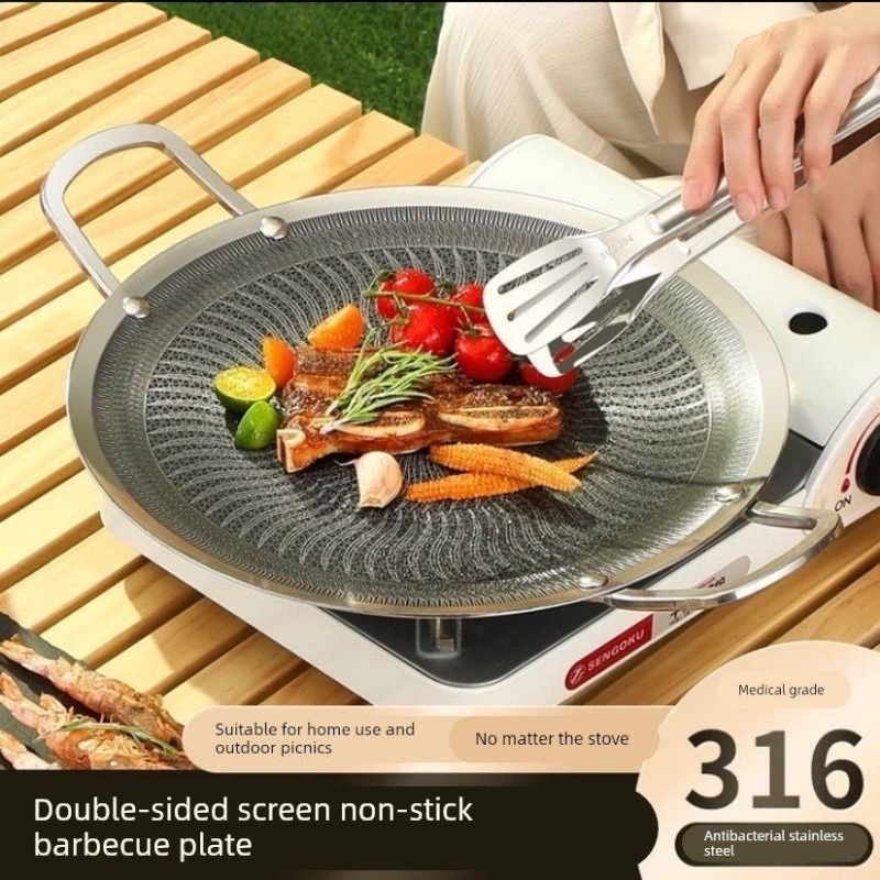 Camping Cooking Bbq - مقلاة شواء متعددة الوظائف من الفولاذ