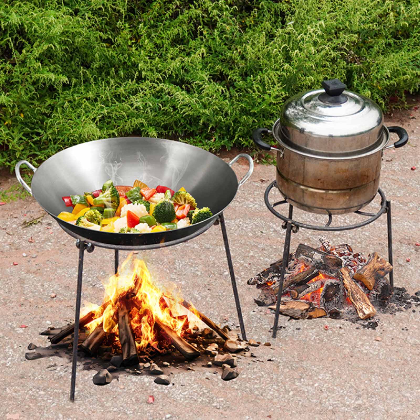 Camping Cooking Pot Tripod - حامل شواء ثلاثي القوائم قابل للطي،