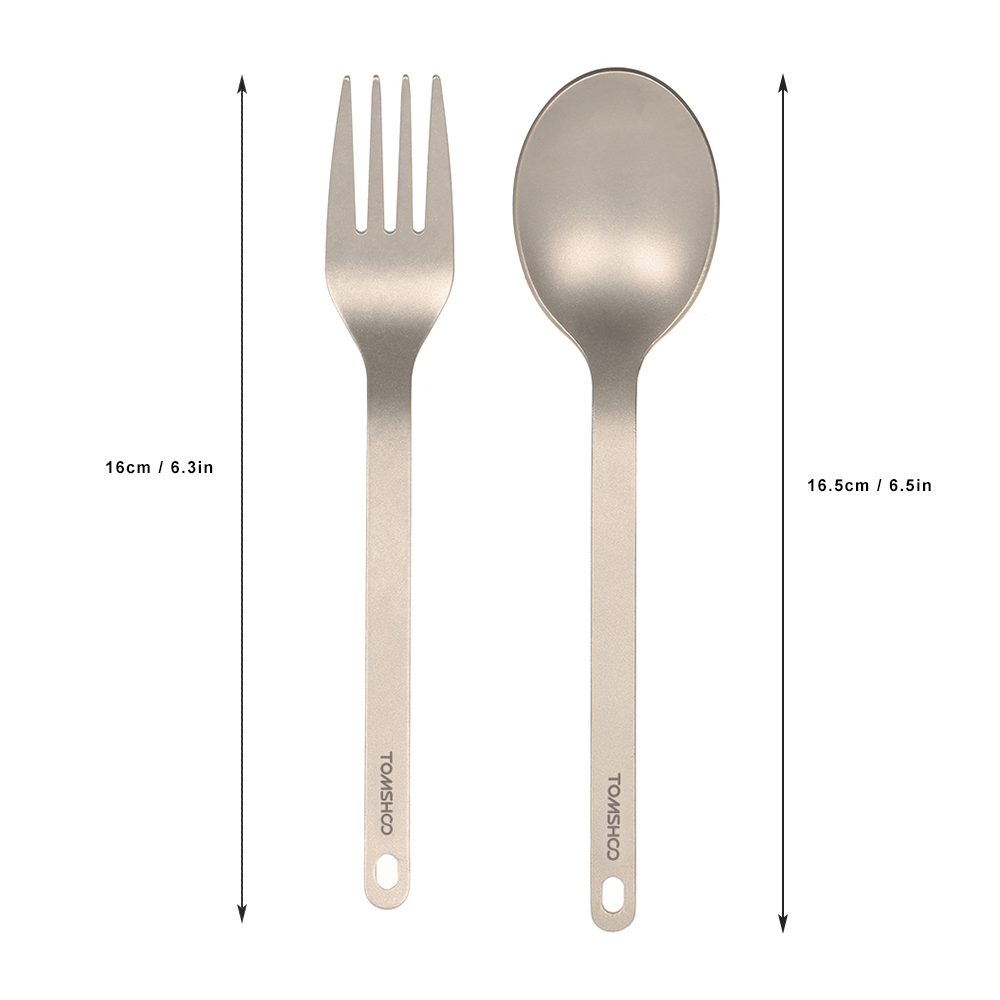 Camping Cooking And Cutlery Set - TOMSHOO أدوات مائدة من التيتانيوم ملعقة