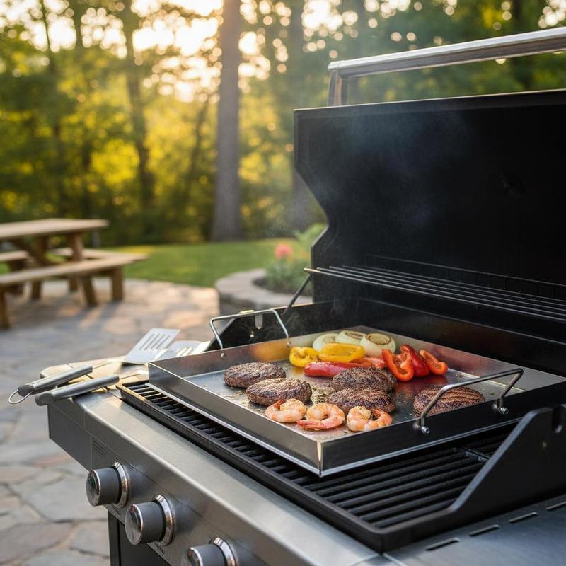 Camping Outdoor Cooking Set - شواية مسطحة عالمية مقاس 18x16 بوصة