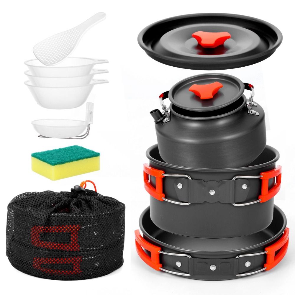 Camping Cooking Set Non Stick - سبائك الألومنيوم التخييم طقم أواني طهي