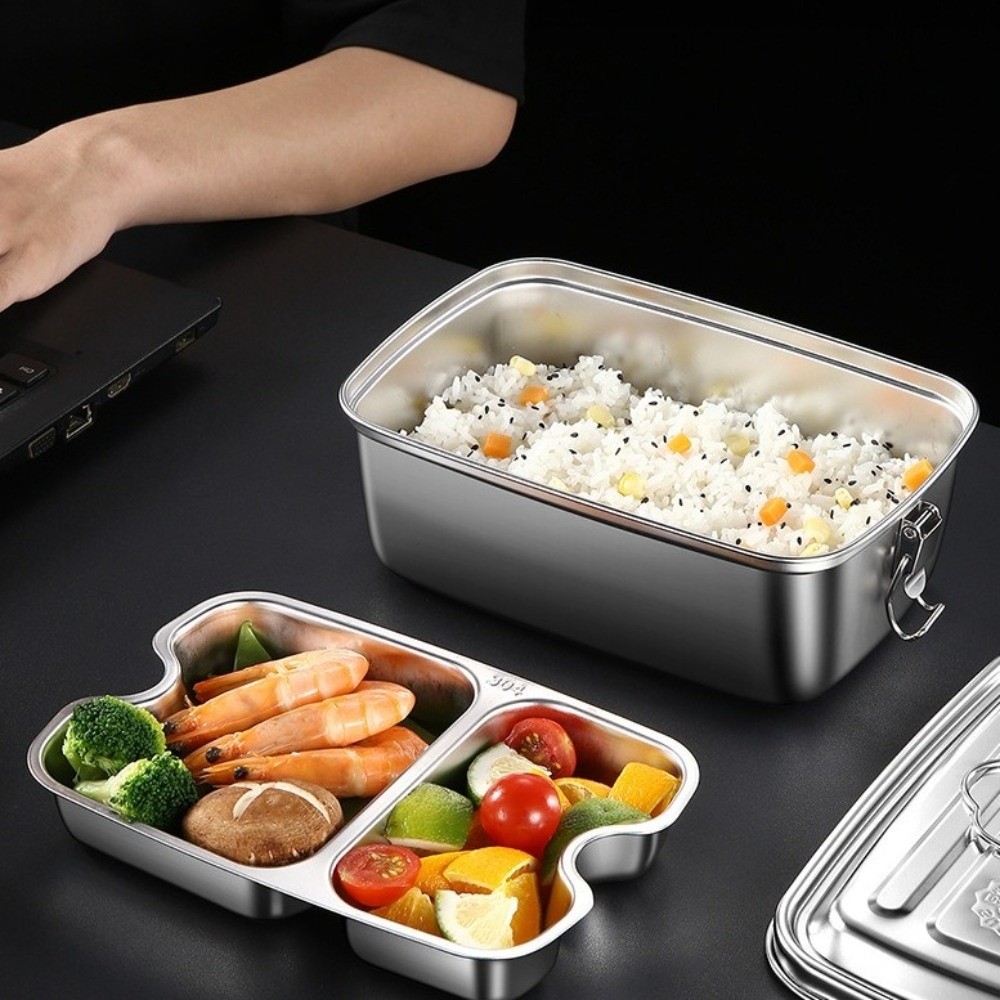 Camping Cooking Equipment - طبقة مزدوجة صندوق غداء من الفولاذ