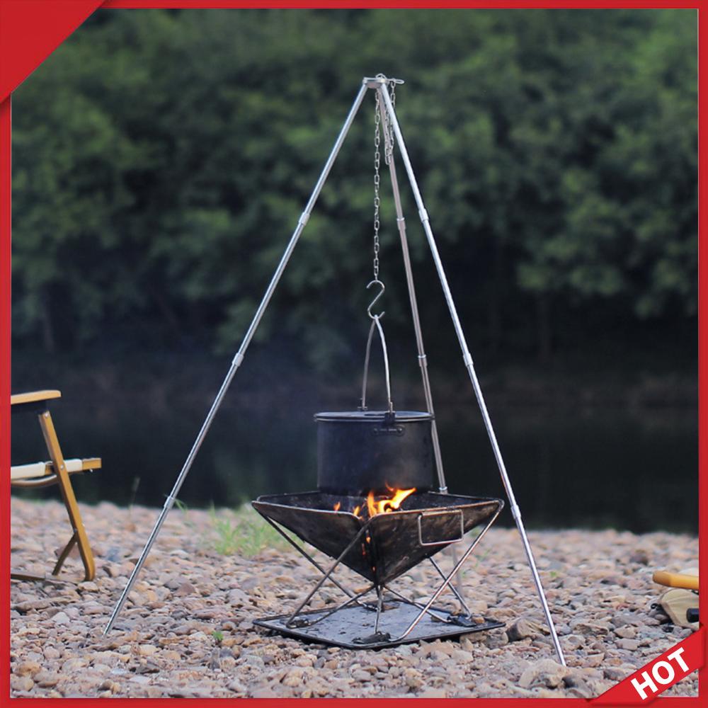 Camping Cooking Pot Tripod - حامل طهي خارجي ثلاثي القوائم محمول