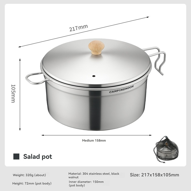 Camping Cooking Set Non Stick - قدر الثلج من CAMPINGMOON S371، قدر