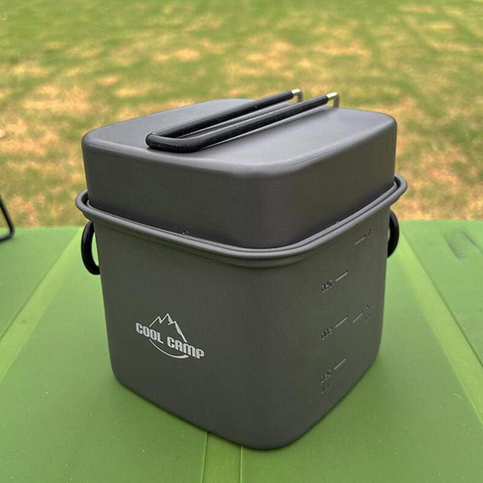 Camping Cooking Set Non Stick - طقم أدوات طهي للتخييم، مقلاة خفيفة