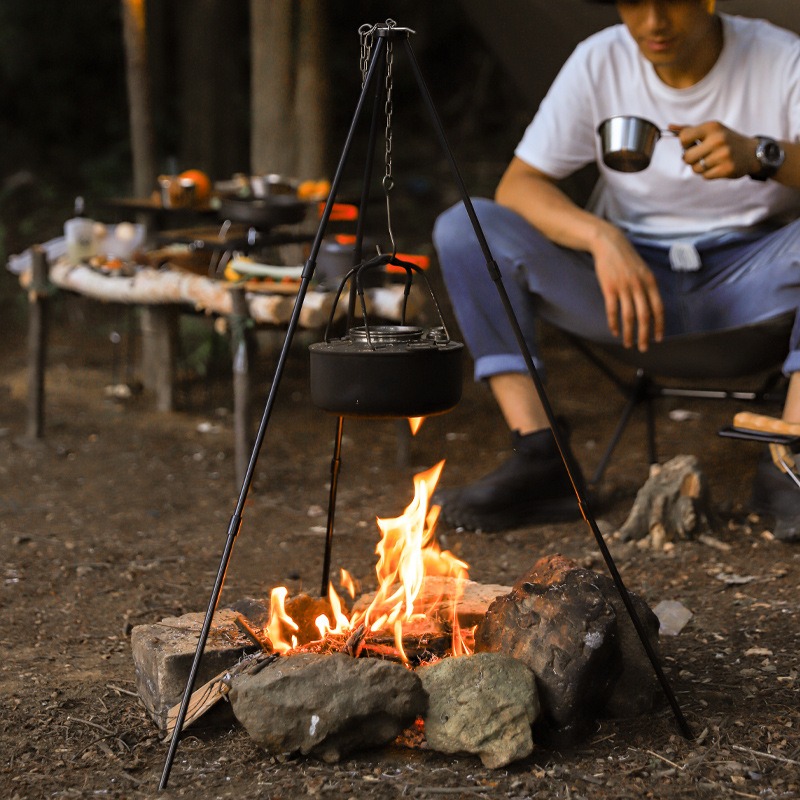 Camping Cooking Pot Tripod - حامل ثلاثي القوائم محمول للطهي في