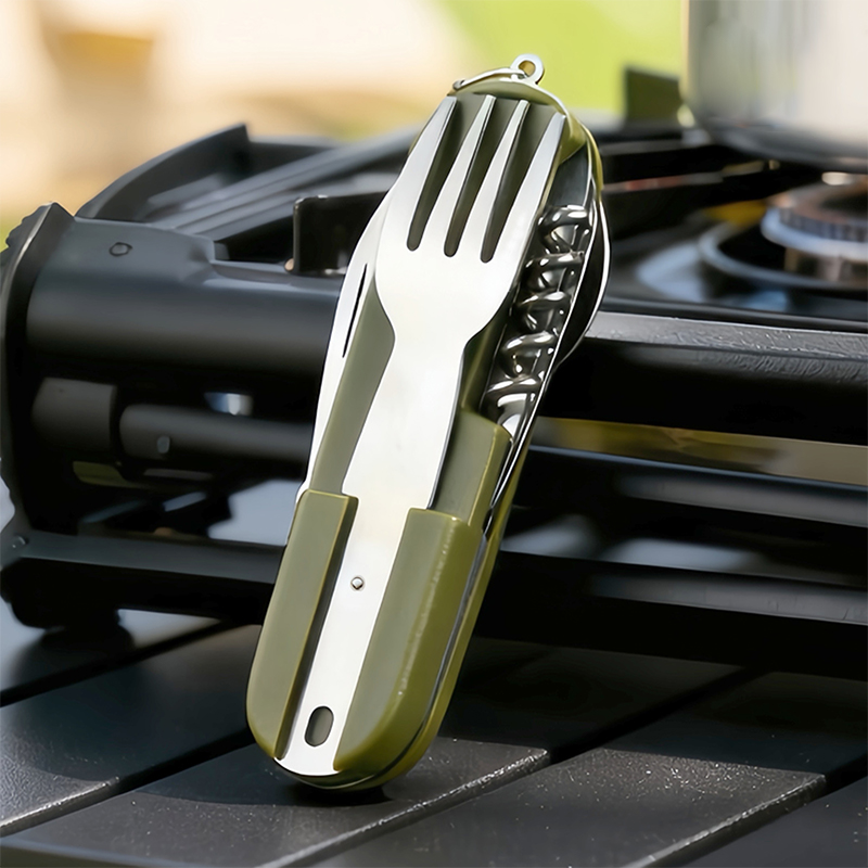 Camping Cooking And Cutlery Set - طقم أدوات طعام للتخييم جديد من