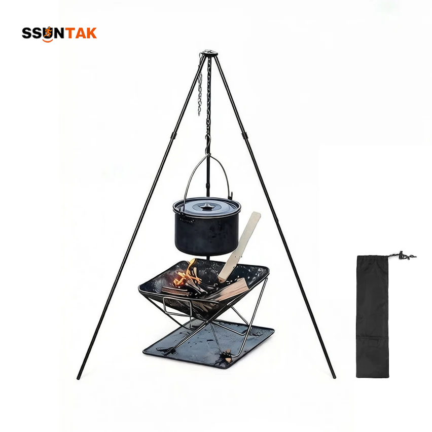 Camping Cooking Pot Tripod - حامل ثلاثي القوائم قابل للفصل من
