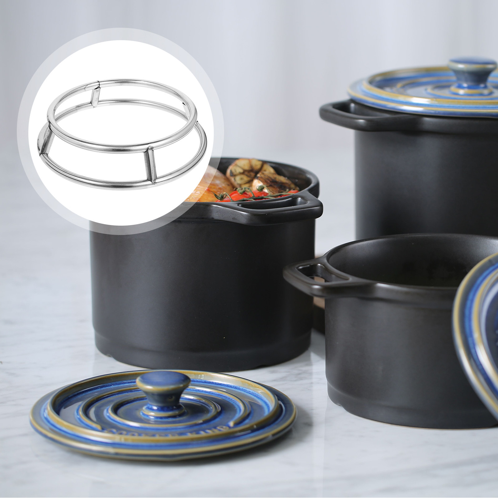 Camping Cooking Pot Tripod - حامل أواني من الفولاذ المقاوم للصدأ