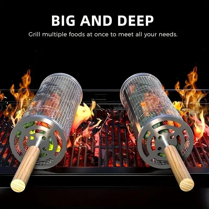 مجموعة سلال شواء دائرية من الف - مراجعة Camping Cooking Food وسعره