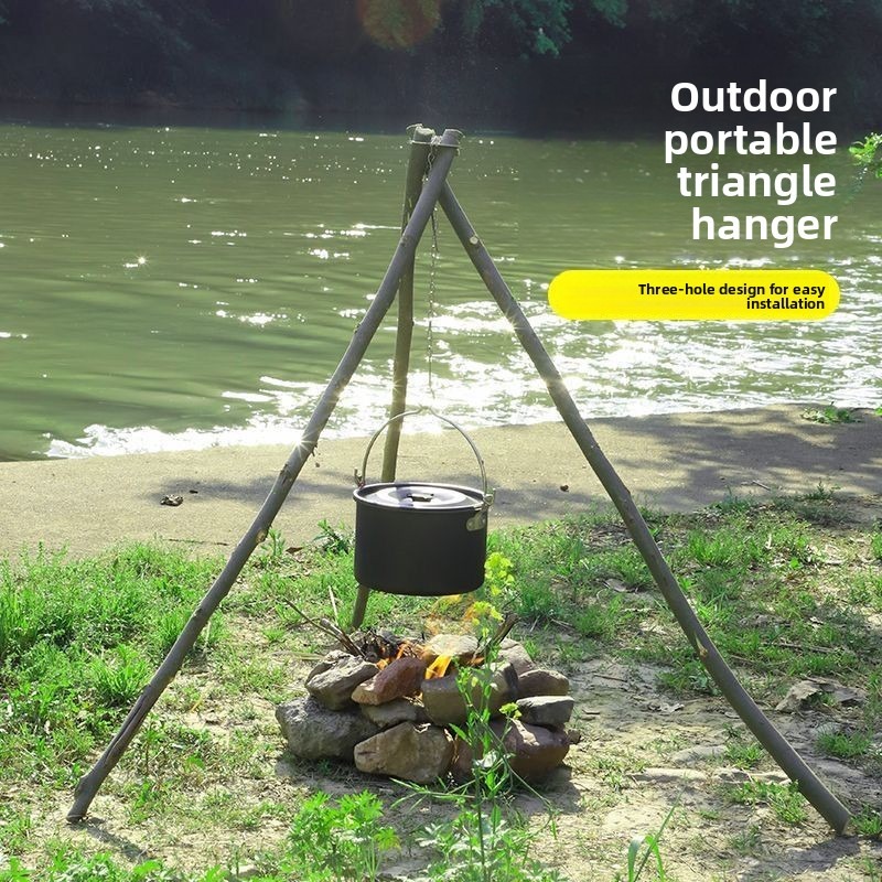 حامل ثلاثي القوائم للشواء في ا - مراجعة Camping Cooking Pot Tripod وسعره