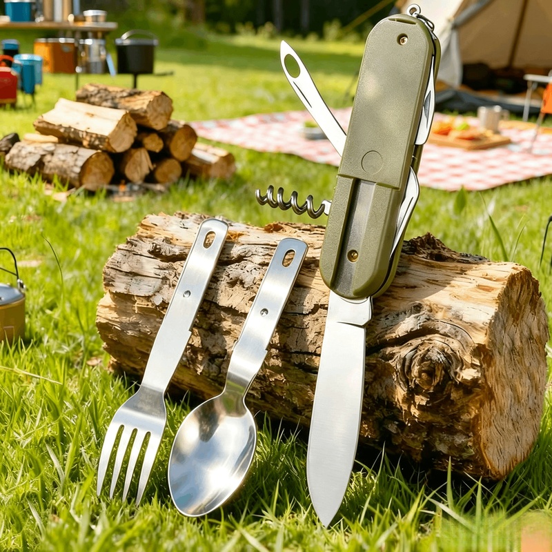 طقم أدوات مائدة للتخييم من الف - مراجعة Camping Cooking And Cutlery Set وسعره