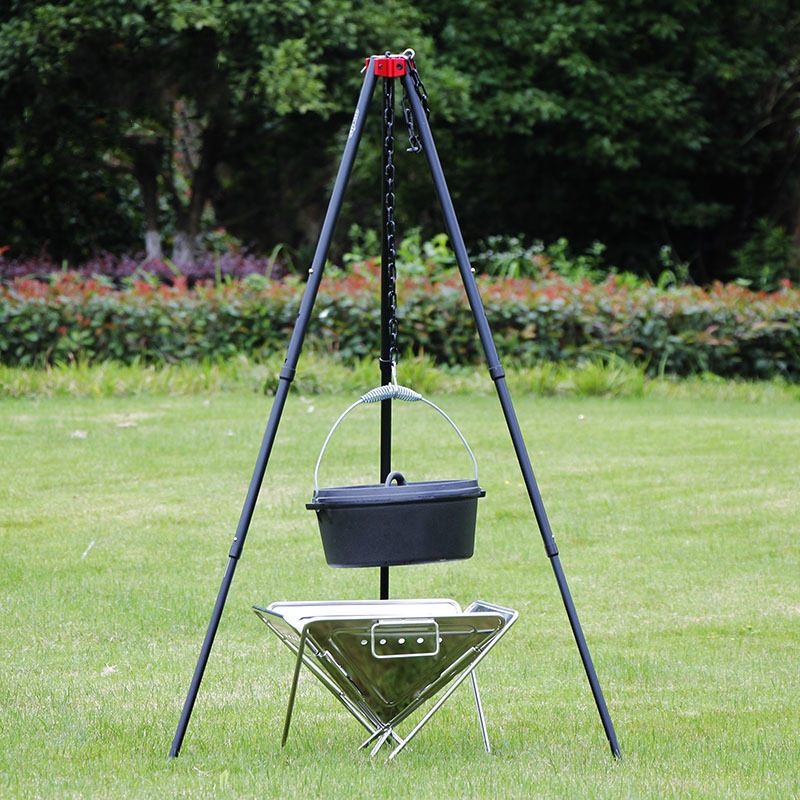 في الهواء الطلق كبير النار ترا - مراجعة Camping Cooking Pot Tripod وسعره