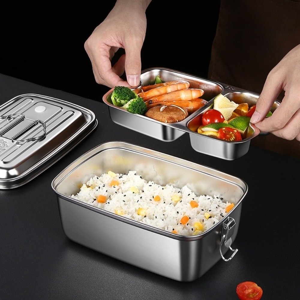 طبقة مزدوجة صندوق غداء من الفو - مراجعة Camping Cooking Equipment وسعره