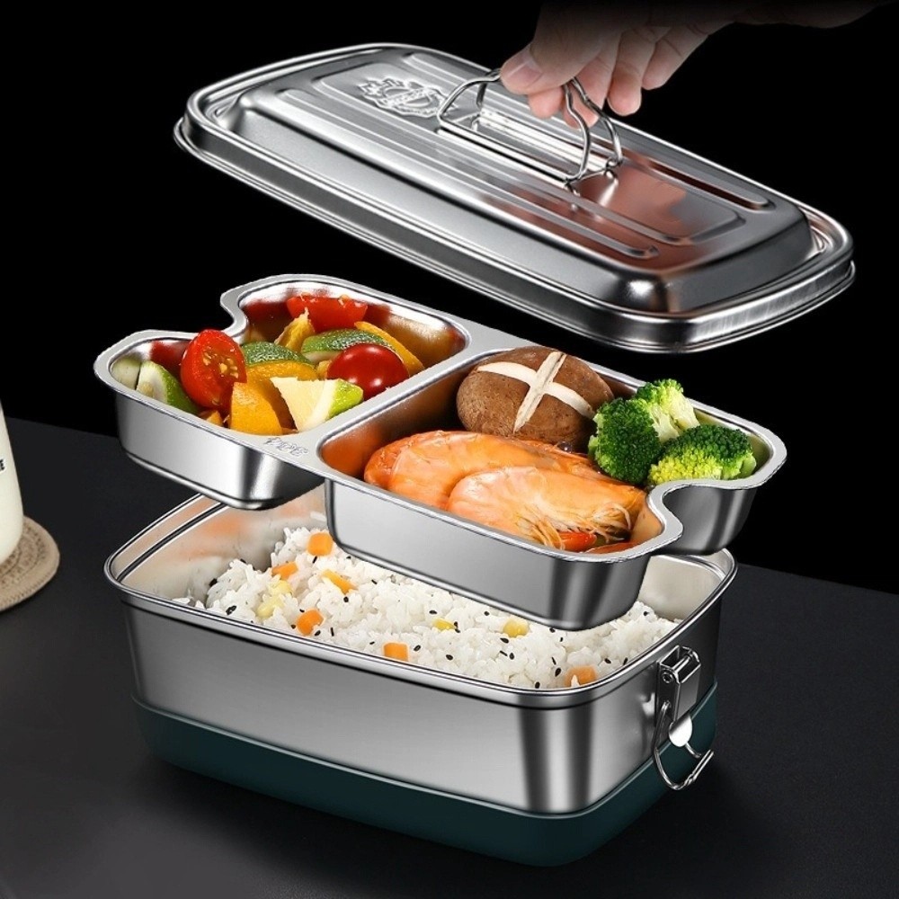 طبقة مزدوجة صندوق غداء من الفو - مراجعة Camping Cooking Equipment وسعره
