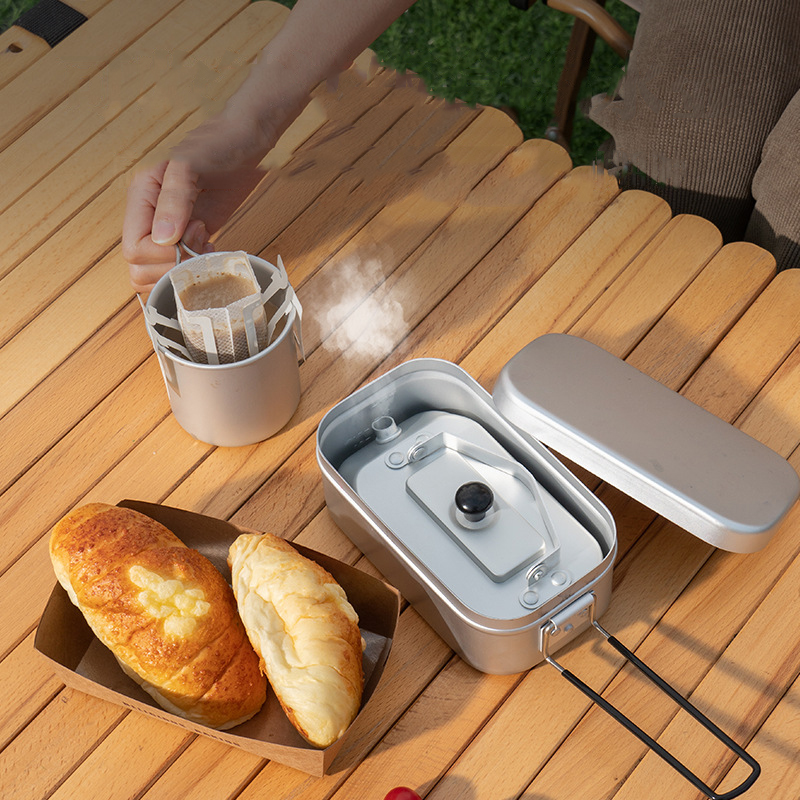 خفيفة المحمولة نزهة غلاية ، ال - مراجعة Camping Cooking And Cutlery Set وسعره