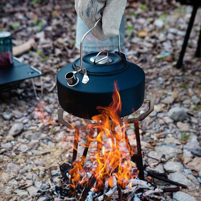 قاعدة موقد معسكر قابلة للطي 55 - مراجعة Camping Cooking Pot Tripod وسعره