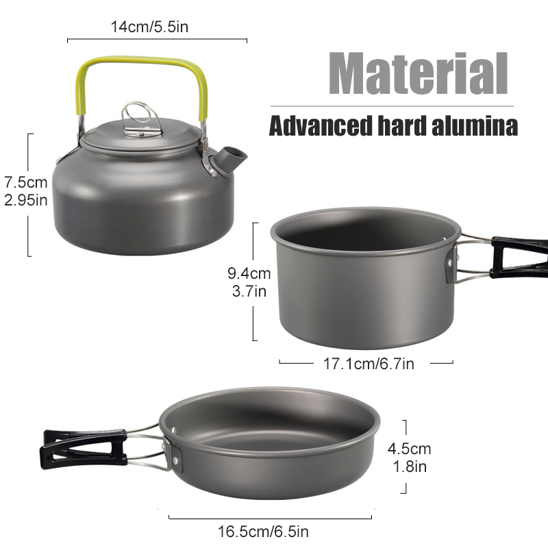 WESTTUNE التخييم طقم حلل استان - مراجعة Camping Outdoor Cooking Set وسعره