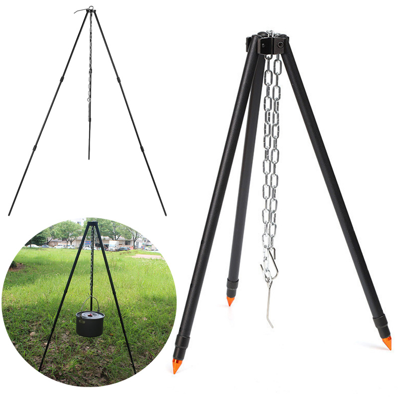 حامل ثلاثي القوائم للتخييم لتع - مراجعة Camping Cooking Pot Tripod وسعره