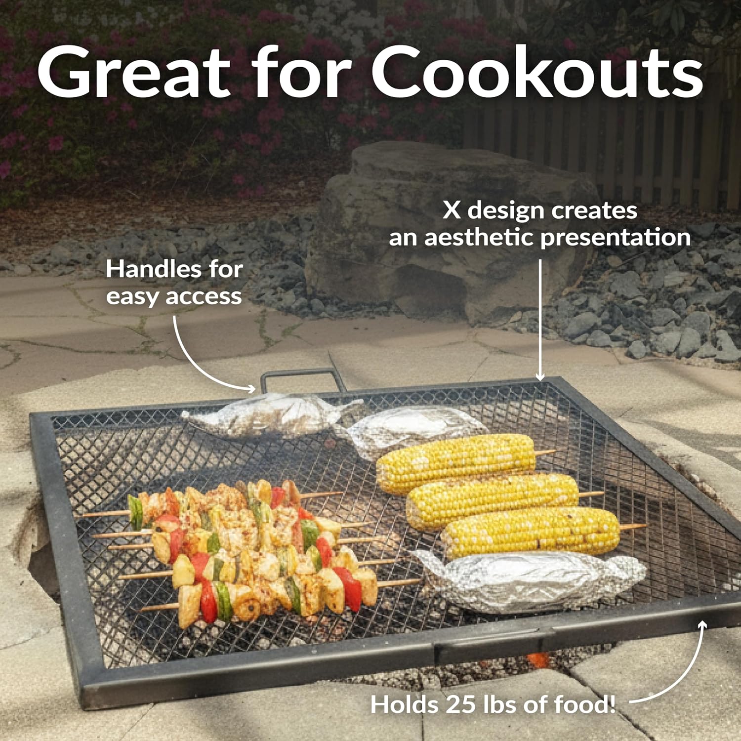شبكة شواء فولاذية متينة مقاس 4 - مراجعة Camping Cooking Bbq وسعره
