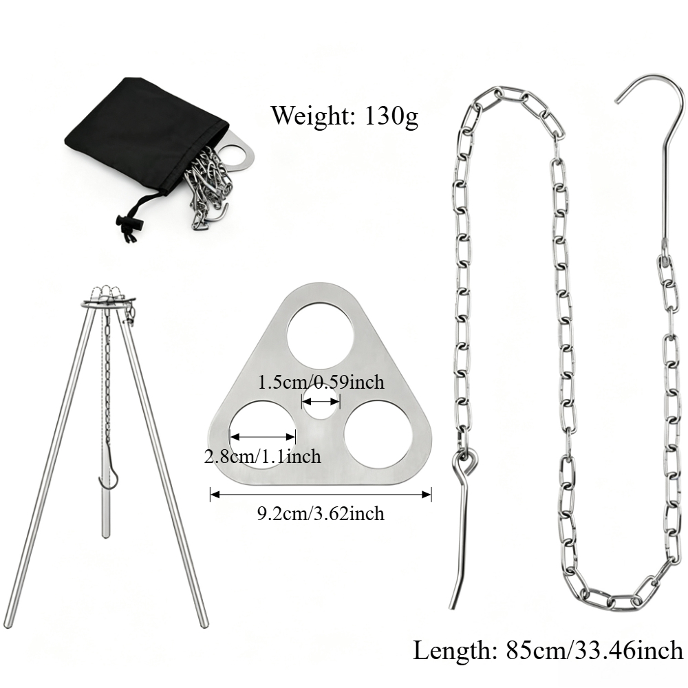 حامل ثلاثي القوائم قابل للتعدي - مراجعة Camping Cooking Pot Tripod وسعره