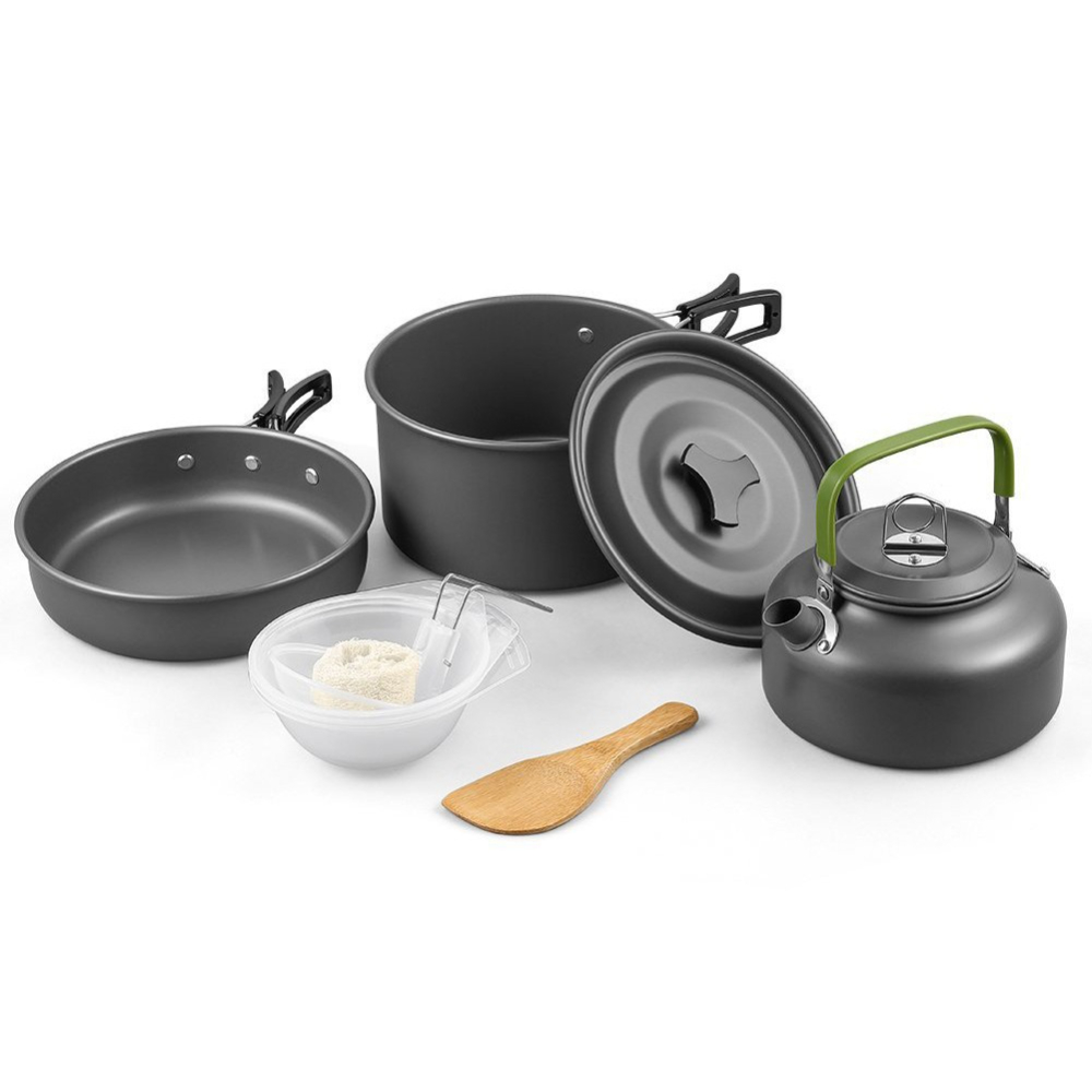 مجموعة أدوات طهي للتخييم في ال - مراجعة Camping Cooking Set Non Stick وسعره