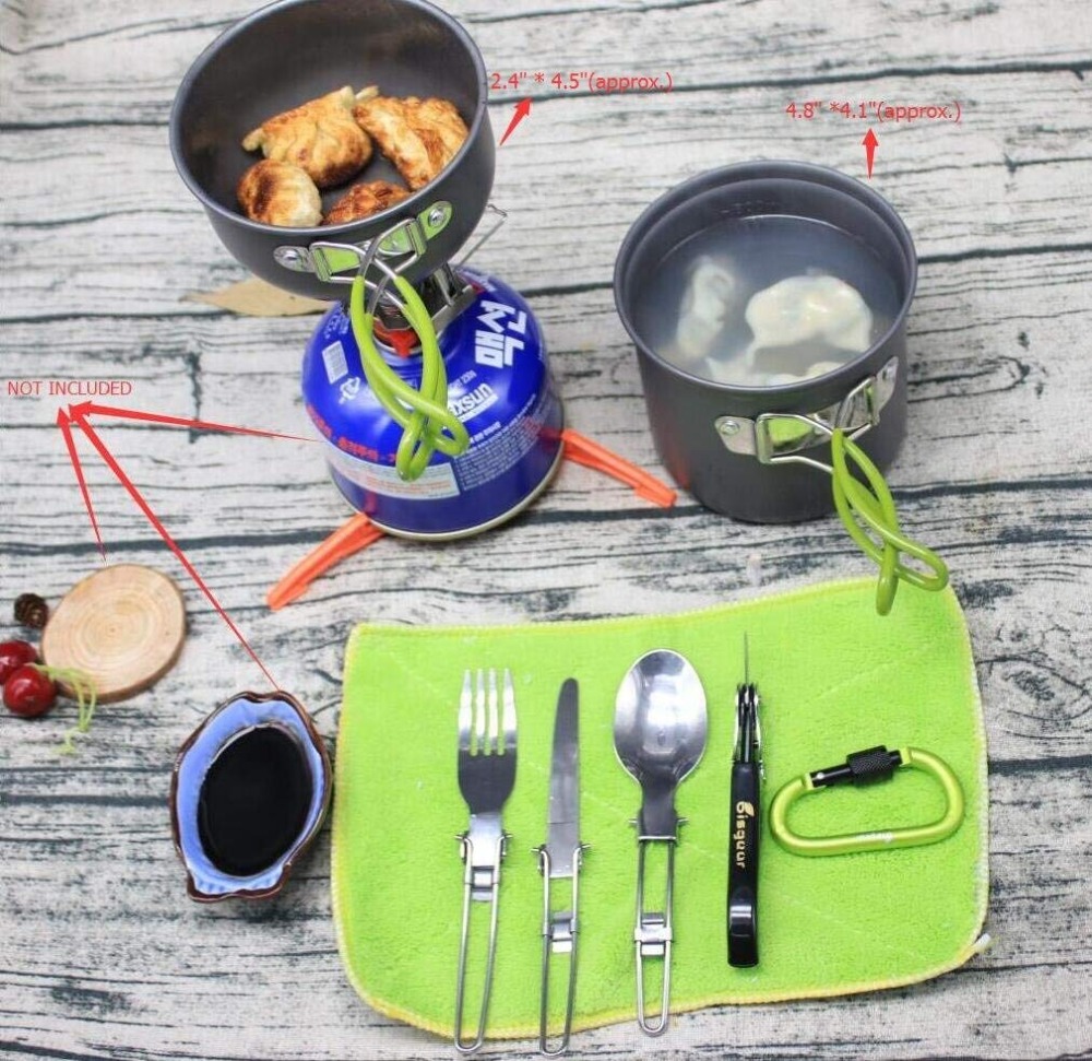 12-17 قطعة التخييم تجهيزات الم - مراجعة Camping Cooking Pot Tripod وسعره