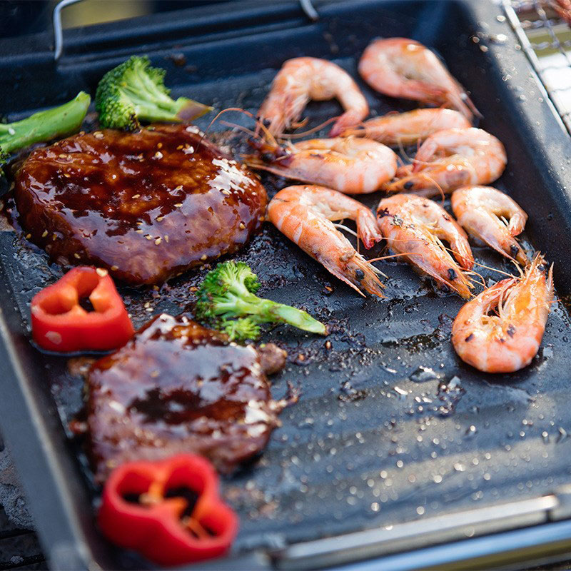 مقلاة شواء مربعة سميكة للاستخد - مراجعة Camping Cooking Equipment وسعره