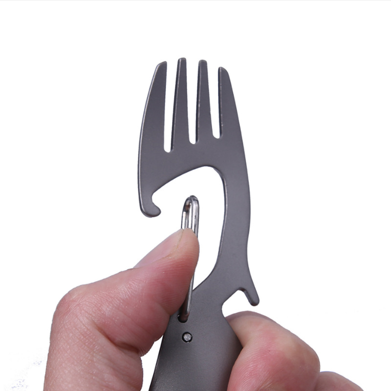 ملعقة شوكة من سبائك التيتانيوم - مراجعة Camping Cooking And Cutlery Set وسعره