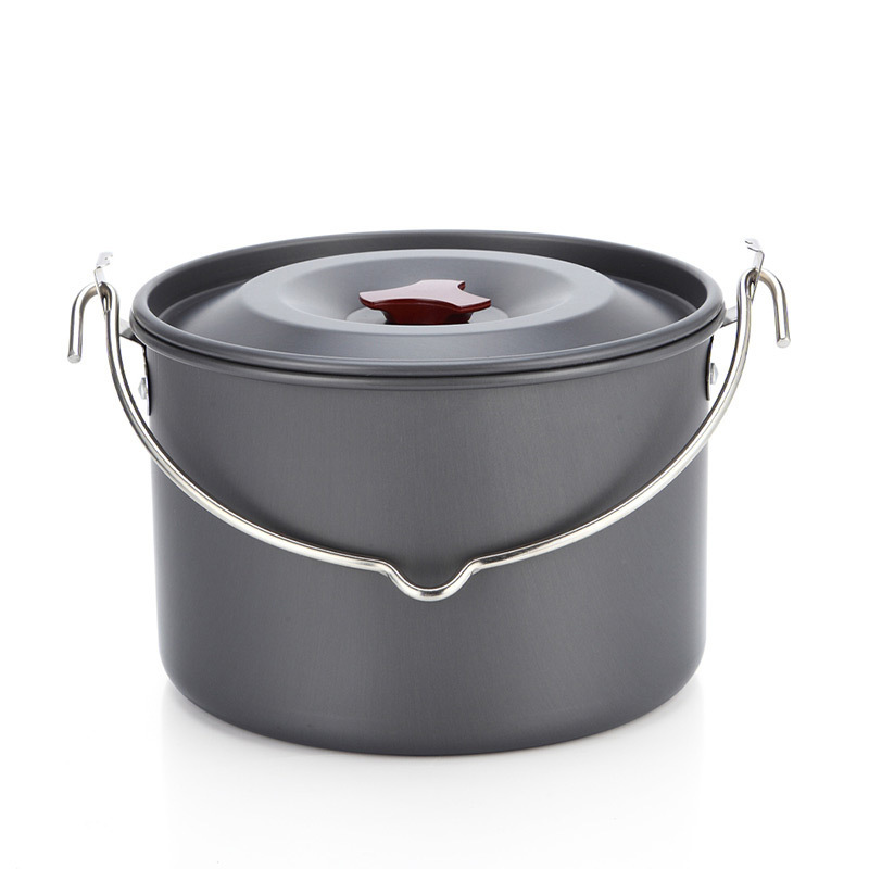 أواني تخييم معلقة سعة 4 لتر مع - مراجعة Camping Cooking Pot Tripod وسعره