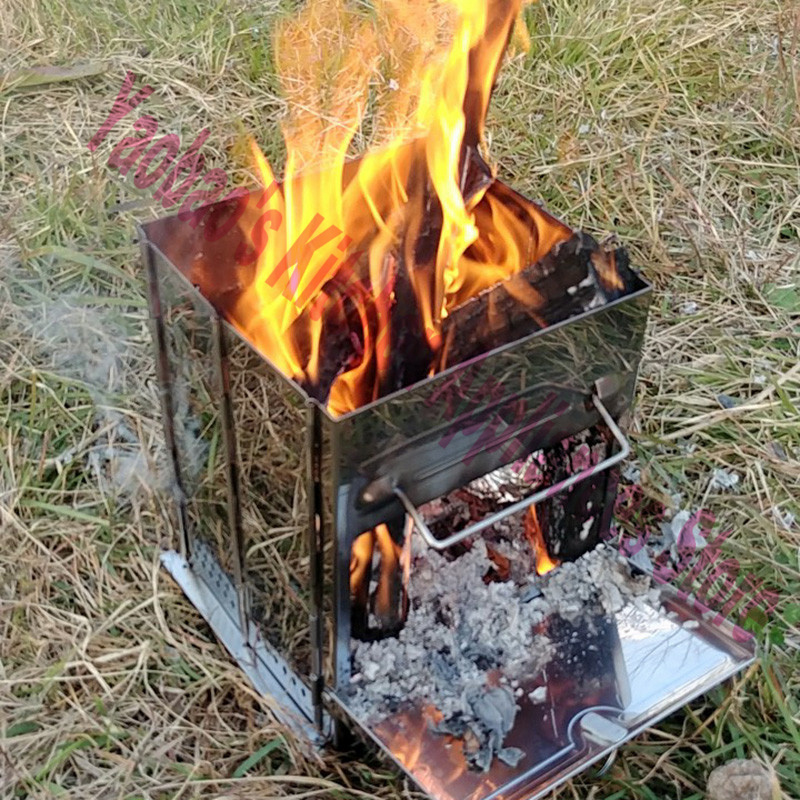 موقد خشبي للتخييم في الهواء ال - مراجعة Camping Cooking Equipment وسعره