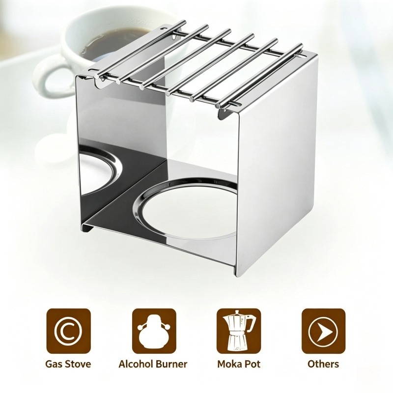 حامل قهوة مربع من الفولاذ المق - مراجعة Camping Cooking Equipment وسعره