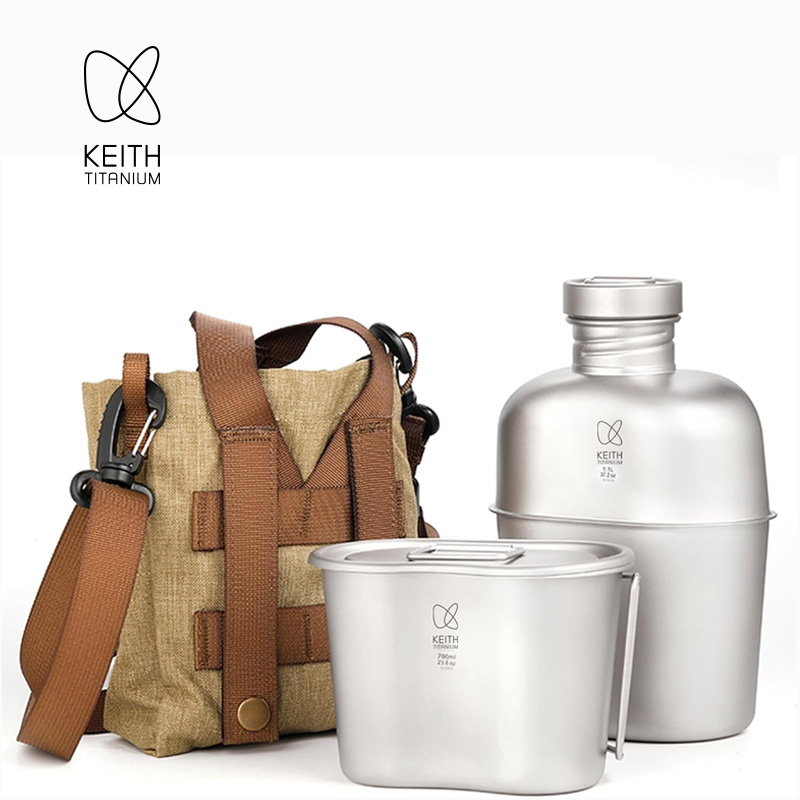 طقم أواني طهي من التيتانيوم ال - مراجعة Camping Outdoor Cooking Set وسعره