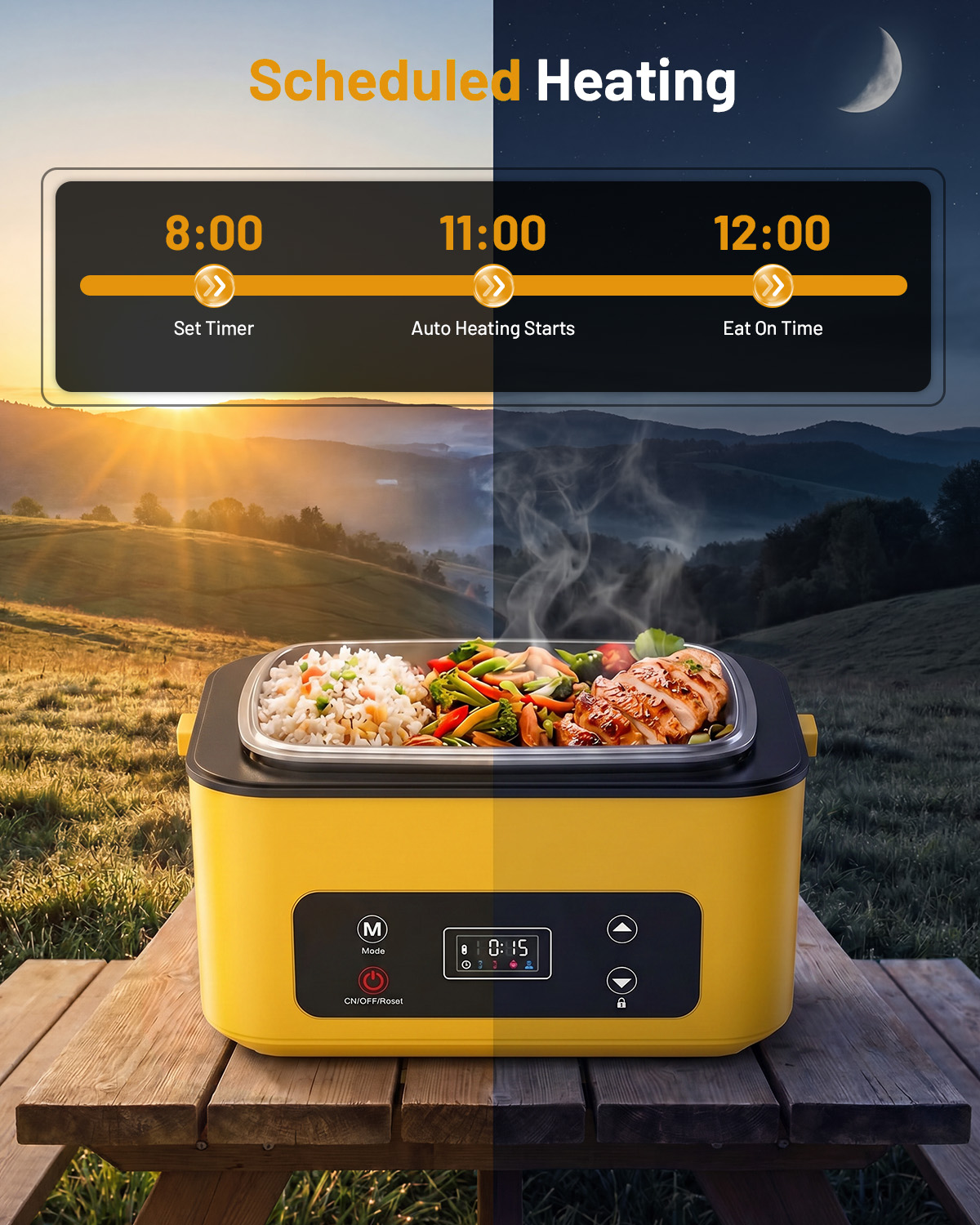 صندوق غداء محمول قابل للتسخين  - مراجعة Camping Cooking Food وسعره