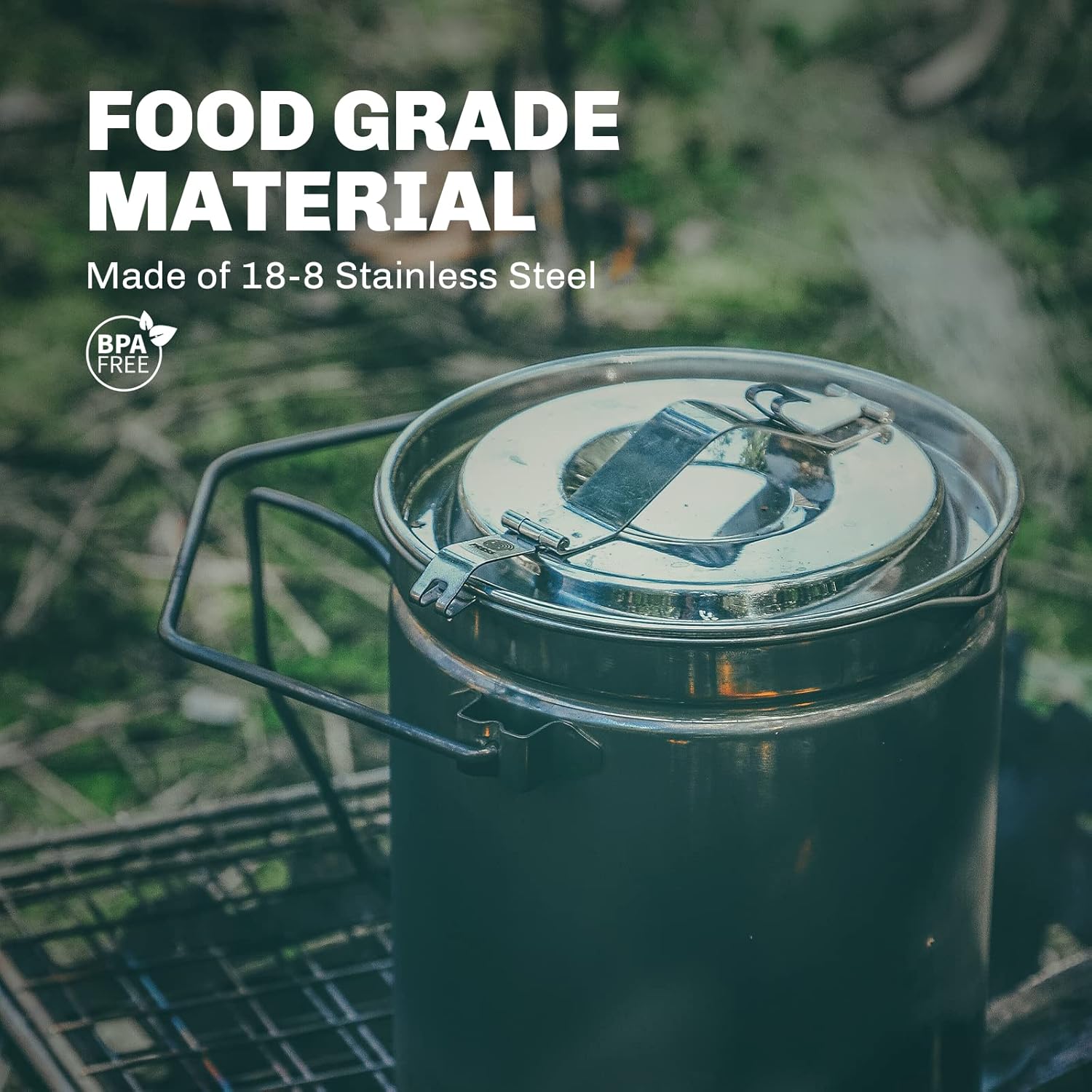 النار القيقب 1.2L وعاء باخرة م - مراجعة Camping Cooking Kit وسعره