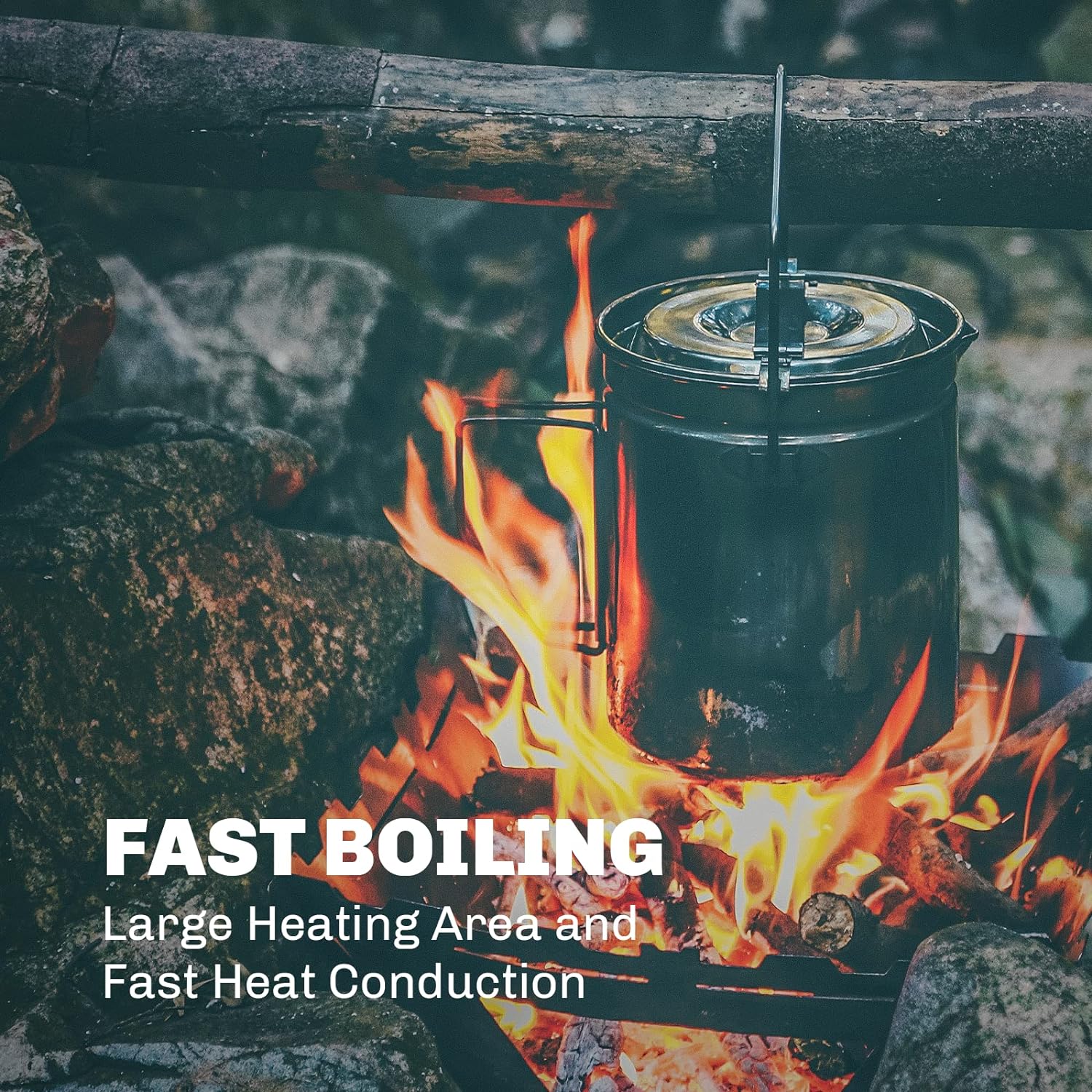 النار القيقب 1.2L وعاء باخرة م - مراجعة Camping Cooking Kit وسعره