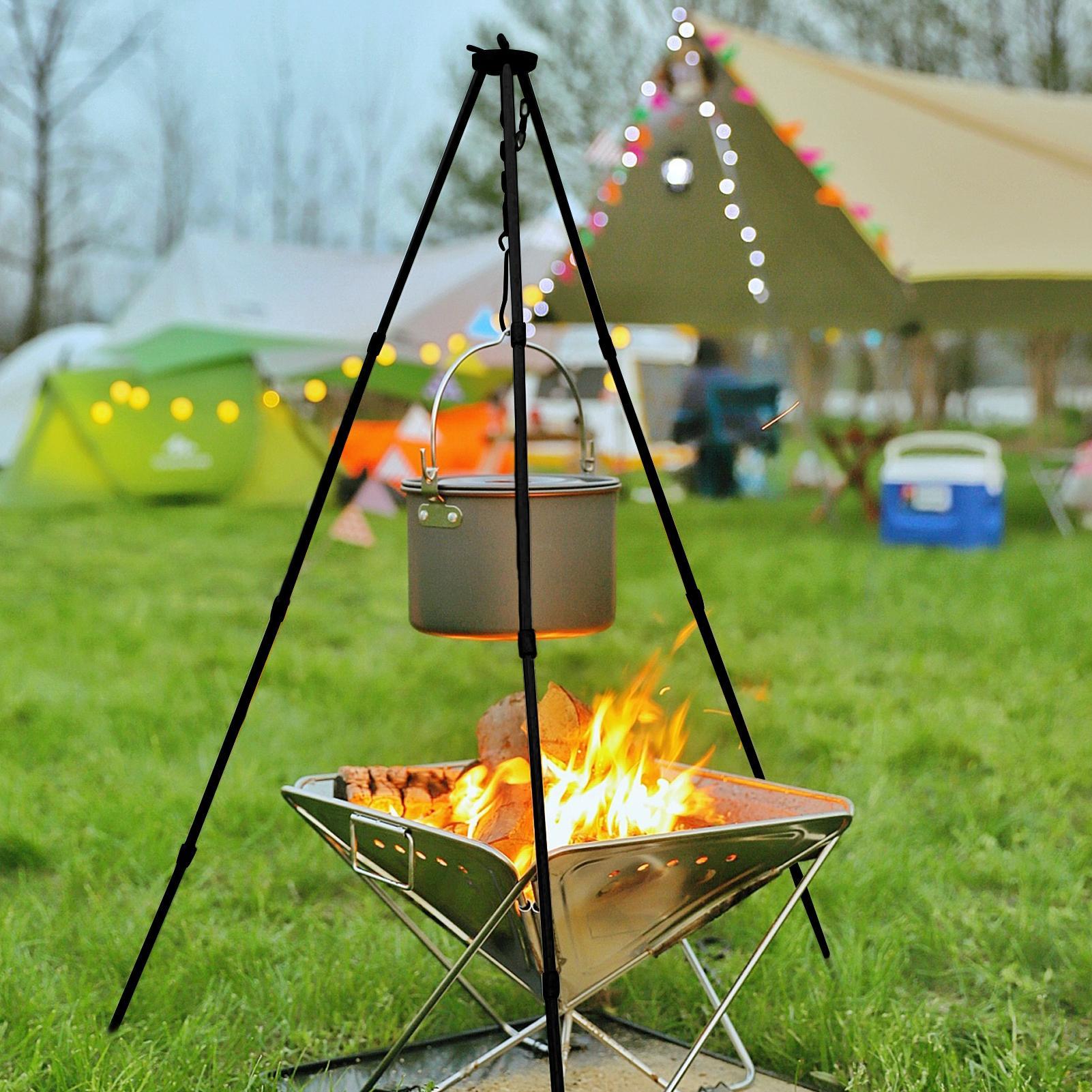 حامل ثلاثي الأرجل كبير للاستخد - مراجعة Camping Cooking Pot Tripod وسعره