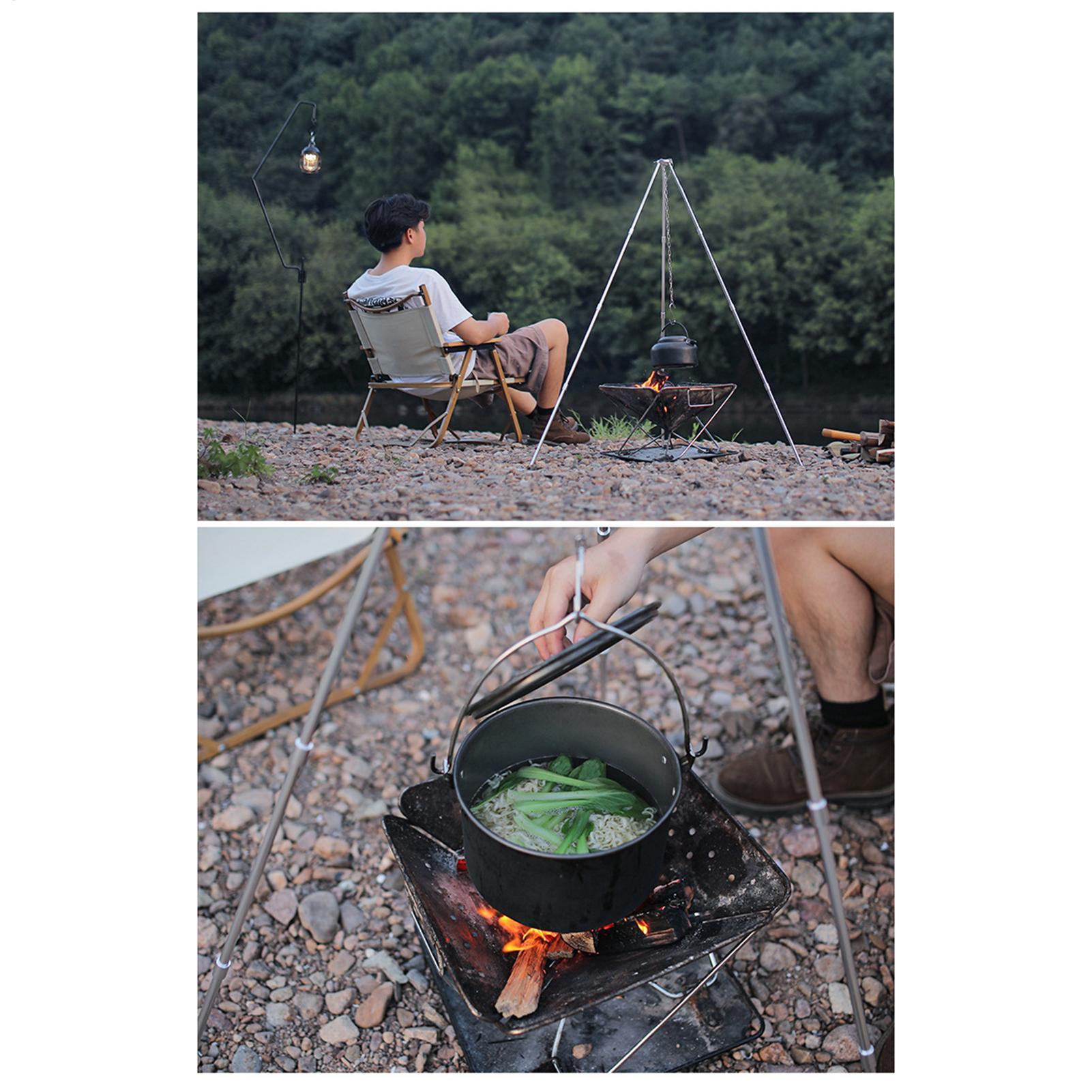 حامل ثلاثي الأرجل كبير للاستخد - مراجعة Camping Cooking Pot Tripod وسعره