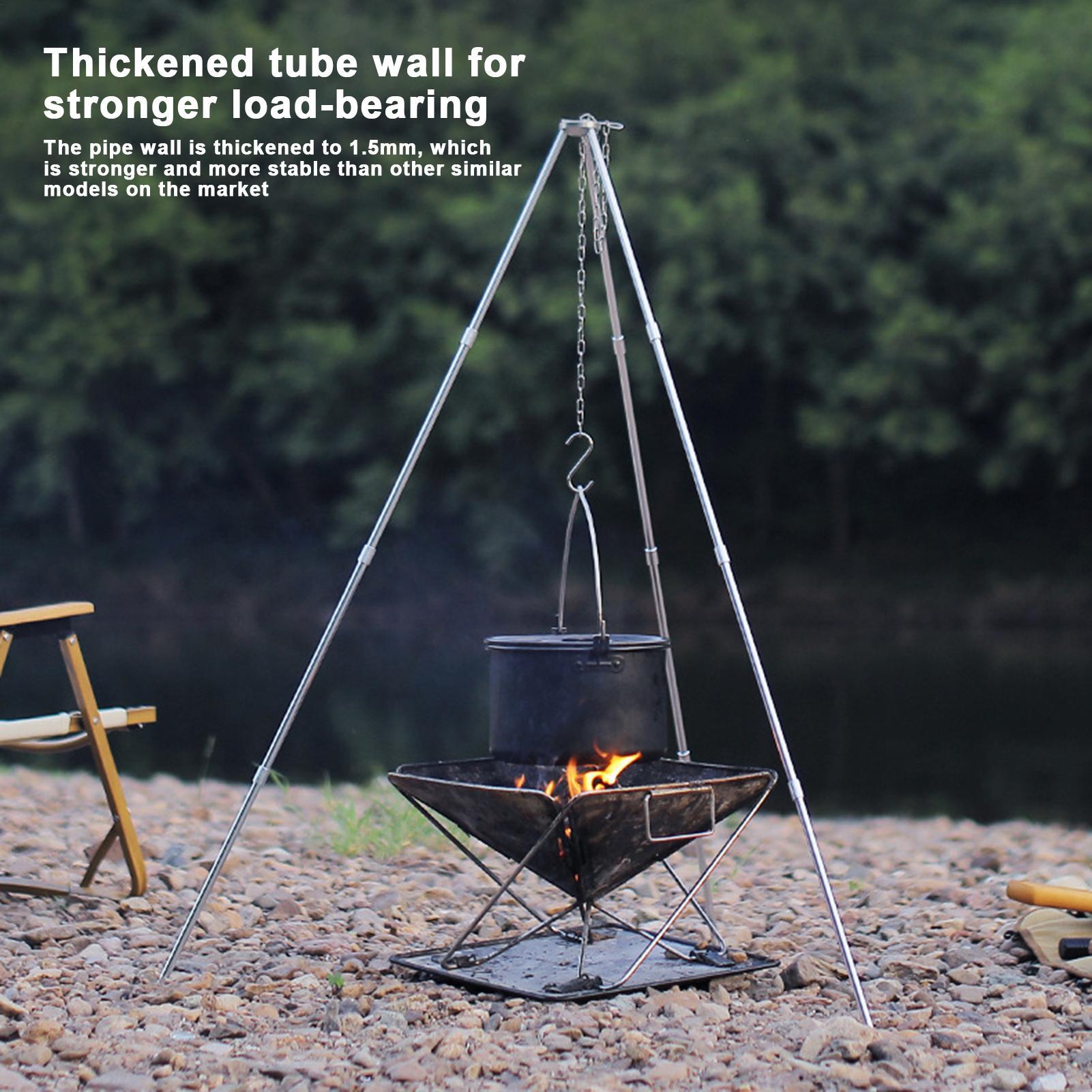 حامل ثلاثي الأرجل كبير للاستخد - مراجعة Camping Cooking Pot Tripod وسعره