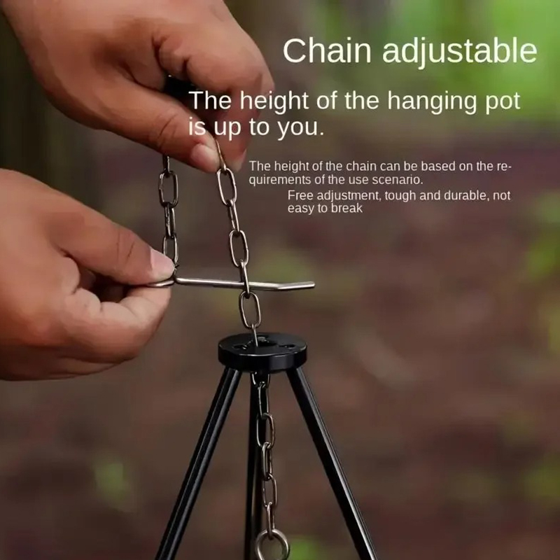 حامل ثلاثي القوائم قابل للفصل  - مراجعة Camping Cooking Pot Tripod وسعره