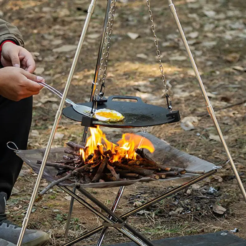 حامل ثلاثي القوائم من الألومني - مراجعة Camping Cooking Pot Tripod وسعره