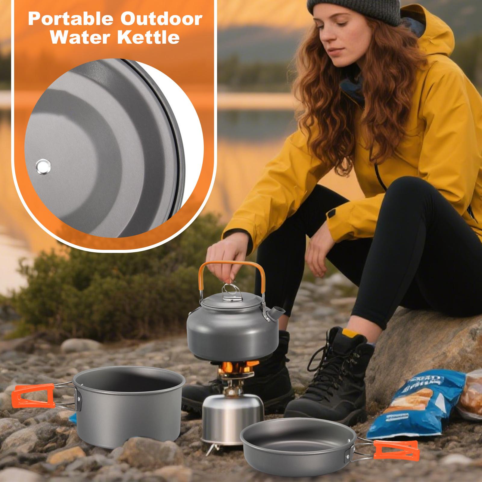 تجهيزات المطابخ التخييم كوك وع - مراجعة Camping Cooking Set Non Stick وسعره