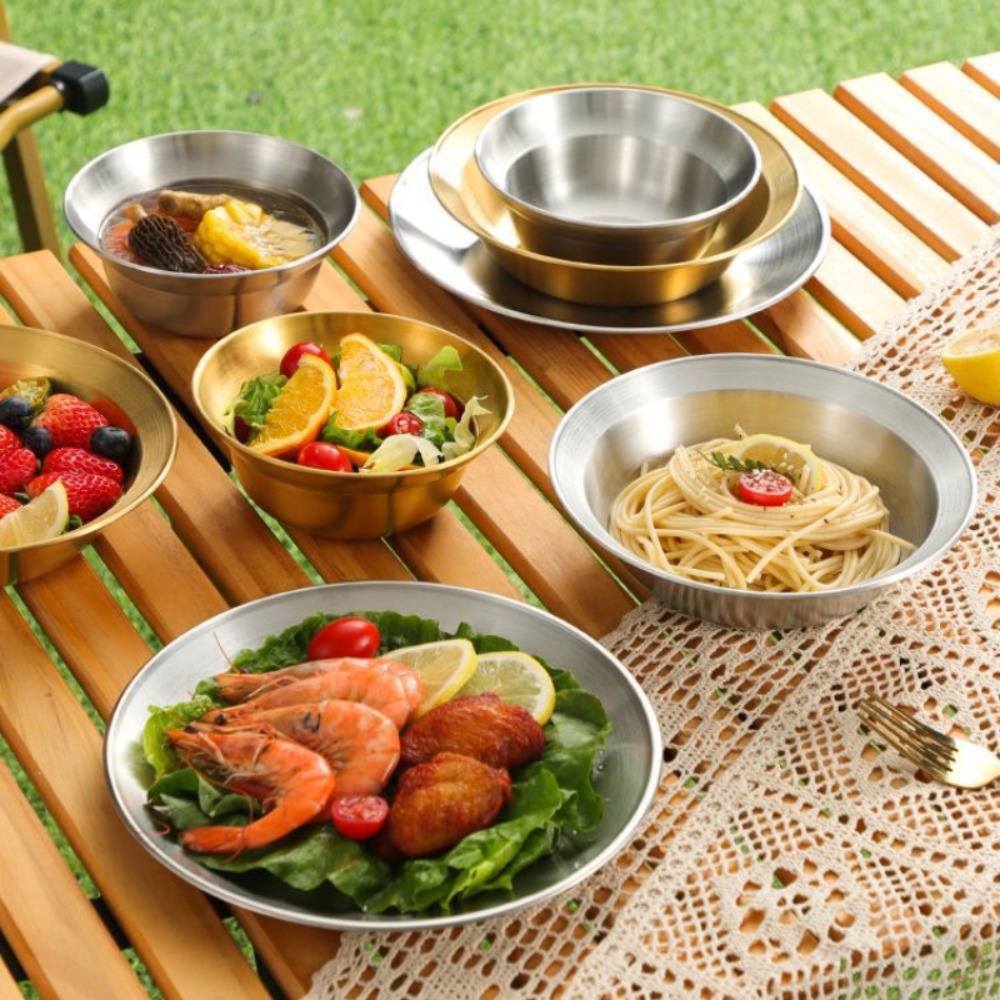 طقم أدوات مائدة من الفولاذ الم - مراجعة Camping Cooking Disc وسعره