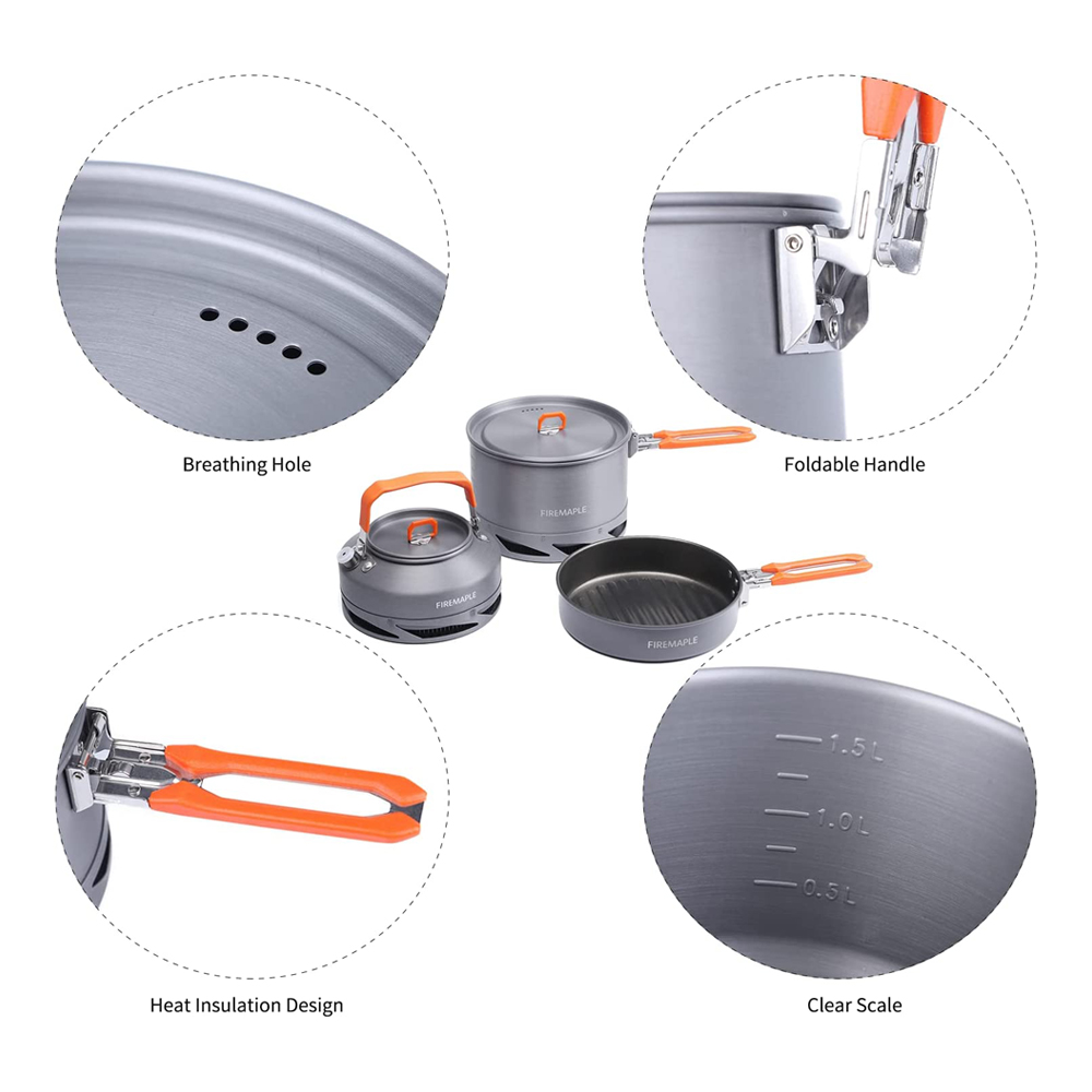 النار القيقب التخييم تجهيزات ا - مراجعة Camping Cooking And Cutlery Set وسعره