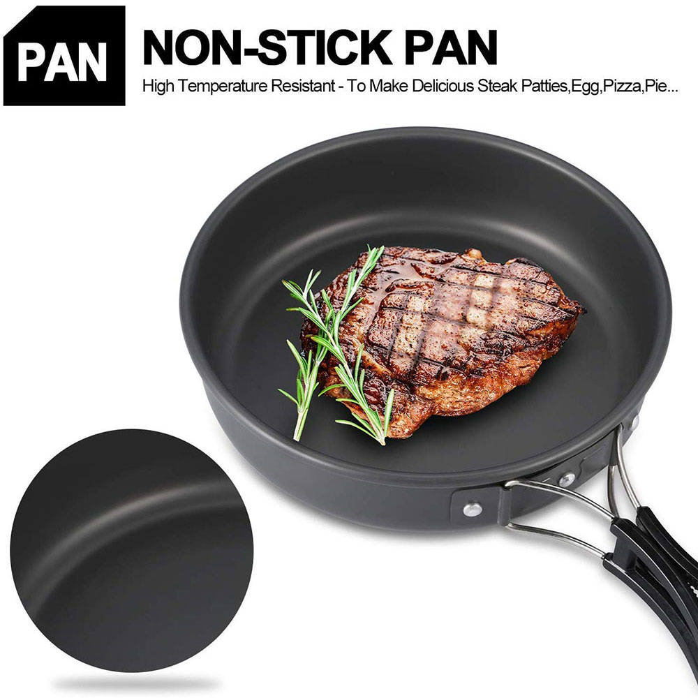 مجموعة أدوات الطهي للتخييم الخ - مراجعة Camping Outdoor Cooking Set وسعره