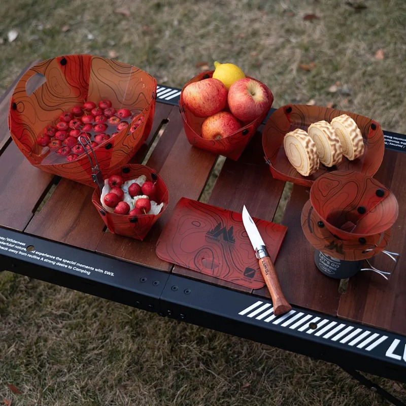 أدوات مائدة للتخييم قابلة للطي - مراجعة Camping Cooking Kits وسعره